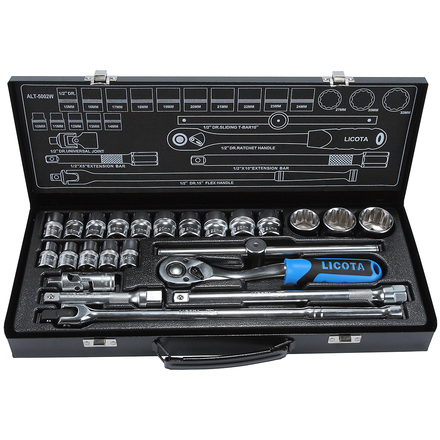 Licota ALT-5002W Набор торцевых головок 1/2" 12гр. 24пр. 10 - 32 мм