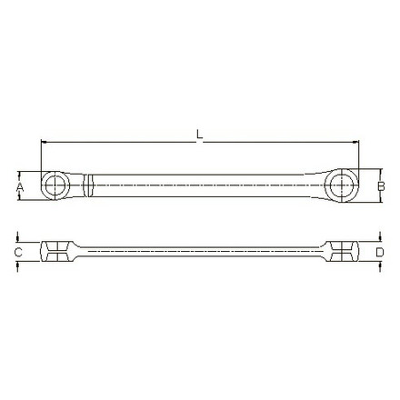 Licota AWT-EAF1012 Ключ накидной текстурный Е-профиль Е10 х Е12