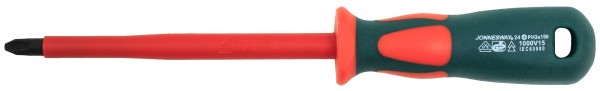 Отвертка крестовая диэлектрическая JONNESWAY DV13P3150 PH#3х150 мм