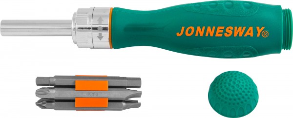 Отверточная рукоятка трещоточная в наборе JONNESWAY DR0107S. 7 предметов