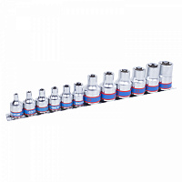 Набор торцевых головок 1/2";3/8", TORX Е-стандарт, E4-E20, 12 предметов KING TONY 7113PR