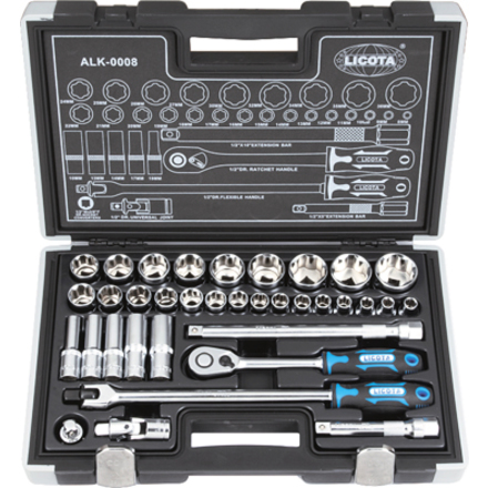 Licota ALK-0008F Набор торцевых головок 1/2" 6 гр. 35 пр. 8-36 мм