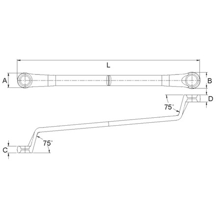 Licota AWT-EBS1415 Ключ накидной 14х15 мм