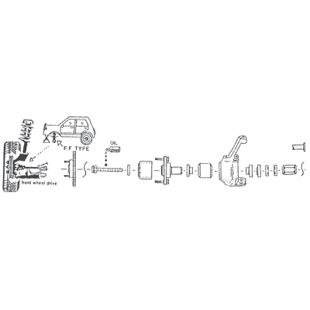 Licota ATB-1059A Набор для выпрессовки и запрессовки ступичных подшипников
