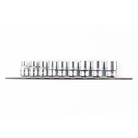 Licota TBS-22105 Набор торцевых головок 1/2" 6 гр. 10-24 мм 10пр. на линейке