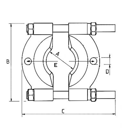 Licota ATB-1039 Съемник сегментный (сепаратор), 15-70 мм