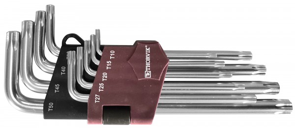Набор ключей торцевых T-TORX® Thorvik TTK9S с центрированным штифтом, Т10H-T50H