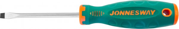 Отвертка стержневая шлицевая JONNESWAY D77S6100, ANTI-SLIP GRIP, SL6.5х100 мм