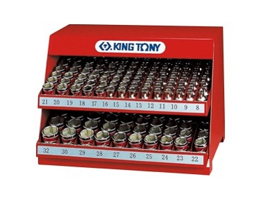 Стенд с торцевыми головками KING TONY 4572SR, 1/2", 5/16"-1&1/4", серия 4335S, 136 предметов