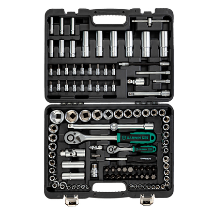 GARWIN PRO 641080 Набор ручных инструментов 1/4" и 1/2" 6 гр. 108 предметов