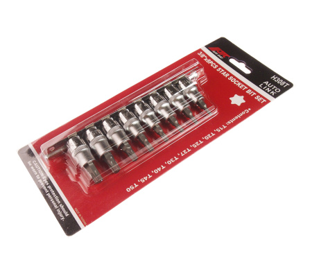 Набор бит-головок JTC-H308T (3/8", TORX, T15-T50, 8 предметов)