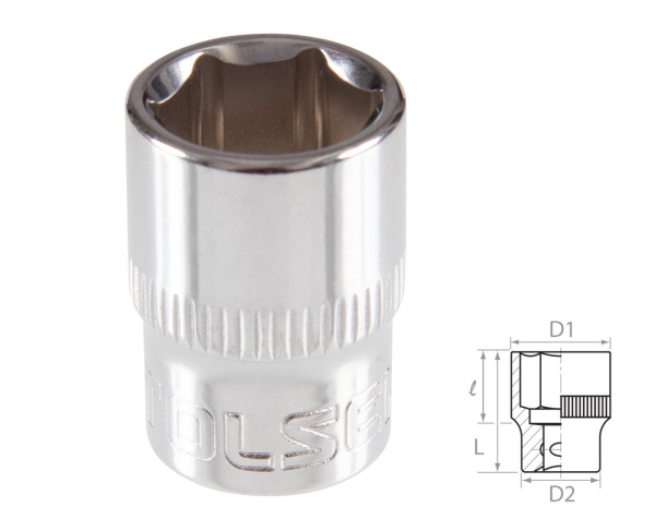 Головка торцевая стандартная шестигранная 3/8" 14 мм TOLSEN TT16314