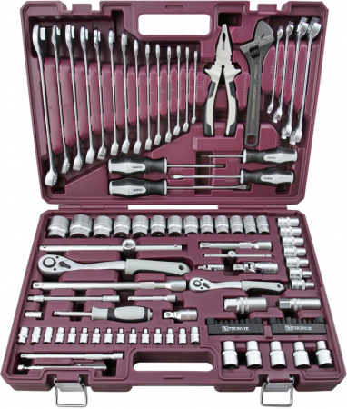 Набор инструмента универсальный Thorvik TS101 (1/4", 1/2"DR, 101 предмет)