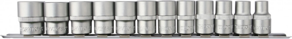 Набор головок торцевых Thorvik S13S1112SM (1/2"DR на держателе, 10-24 мм, 12 предметов)