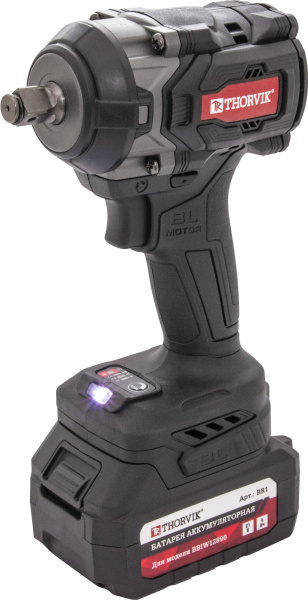 BBIW12890 Гайковерт ударный аккумуляторный бесщёточный 1/2"DR, 21В, 890 Нм Thorvik