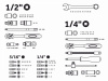 Набор головок и ключей 82пр. 1/4",1/2" PRO STARTUL STUTTGART (PRO-082S)