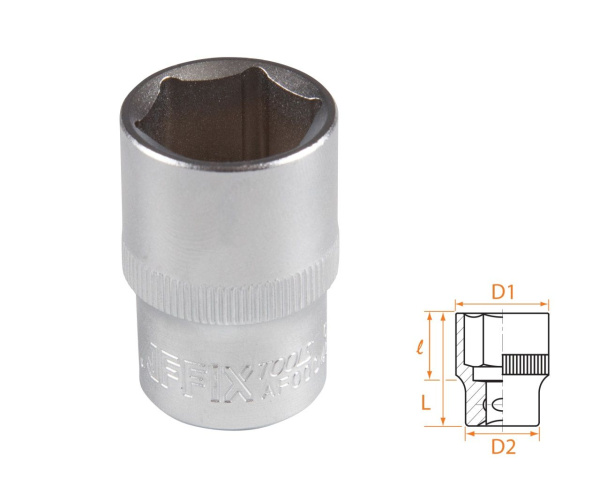 Головка торцевая стандартная шестигранная 1/2" 19 мм AFFIX AF00040019