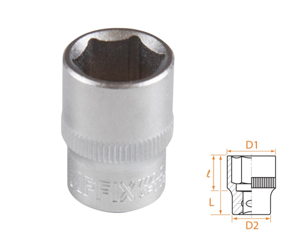 Головка торцевая стандартная шестигранная 3/8" 14 мм AFFIX AF00030014