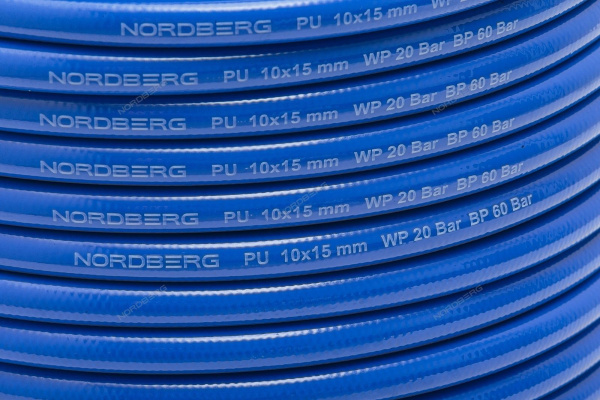 Полиуретановый шланг на катушке NORDBERG H1015PU, 10*15 мм, 1 м
