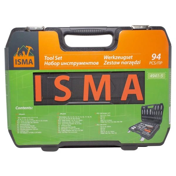Набор инструментов 94пр.1/4''1/2''(6гр.)(4-32мм)