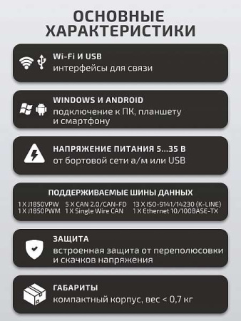 Диагностический сканер Сканматик 3 Грузовой комплект