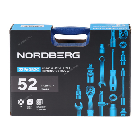 Набор инструментов NORDBERG 2296052C, 52 предмета