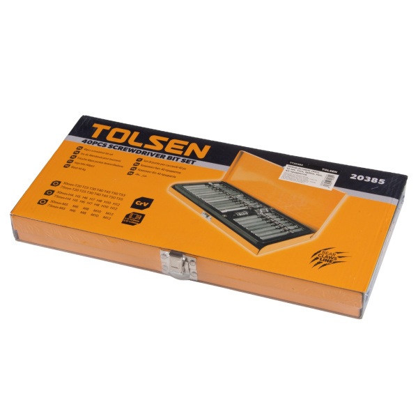 Набор вставок (бит) 10 мм Torx Spline Hex 40 предметов TOLSEN TT20385
