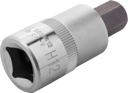 S09H412 Насадка торцевая 1/2"DR с вставкой-битой шестигранной, H12, 55 мм
