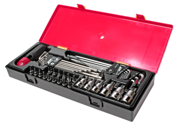 Набор инструментов TORX, HEX JTC-K1401 (ключи, головки с насадками, 40 предметов в кейсе)