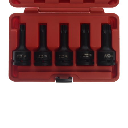 Набор головок ударных JTC-J605T (T60, T70, T80, T90, T100, TORX, 3/4", L=100 мм, 5 шт. в кейсе)