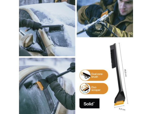 Щетка для снега 47см со скребком Solid FISKARS