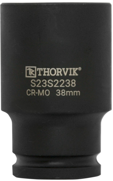 Головка торцевая ударная глубокая 12-гранная Thorvik S23S2222 (1/2"DR, 22 мм)