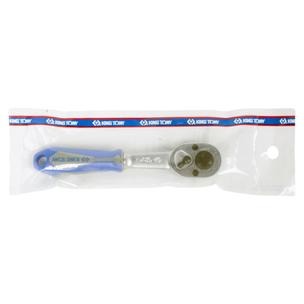 Трещотка 1/4"140 мм, 24 зубца, флажковая, фиксатор KING TONY 2779-55G