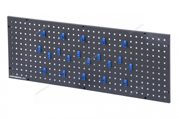 Панель перфорированная NORDBERG S12 (1200x450 мм, с набором крюков)