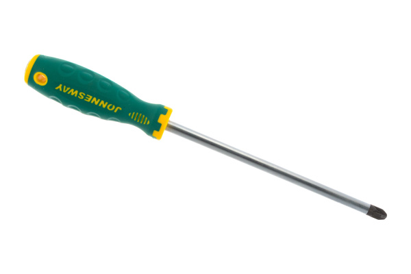 Отвертка стержневая крестовая JONNESWAY D77P2100, ANTI-SLIP GRIP, PH2х100 мм