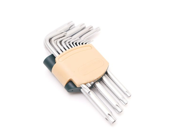 Набор ключей TORX Г-образных с отверстием,15пр.(Т6Н,T7H,T8H,T9H,Т10Н,Т15Н,Т20Н,Т25Н,Т27Н, Т30Н,Т40Н,Т45Н,Т50Н,Т55Н,Т60Н)в пластиковом держателе