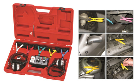 Стетоскоп электронный JTC-1426 (наушники, тестер, зажимы, блок управления, магнитный датчик)