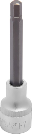 S09H4307 Насадка торцевая 1/2"DR с вставкой-битой шестигранной, H7, 100 мм