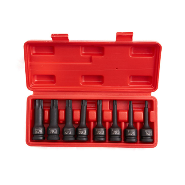 Набор головок ударных ROSSVIK ST242 1/2", Torx T30-T80, 8 предметов