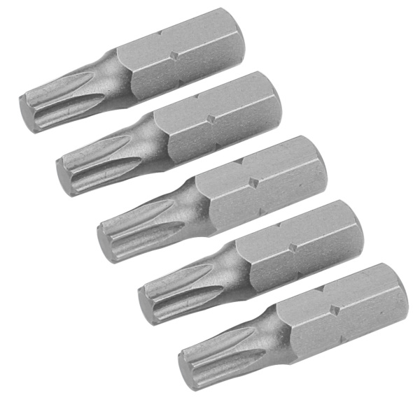 Набор вставок (бит) торцевых 1/4" Torx T30 25 мм 5 предметов TOLSEN TT20279