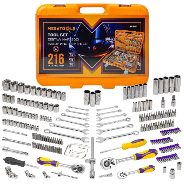 Набор инструментов 216пр. 1/4''3/8''1/2''(6гр, 12гр)