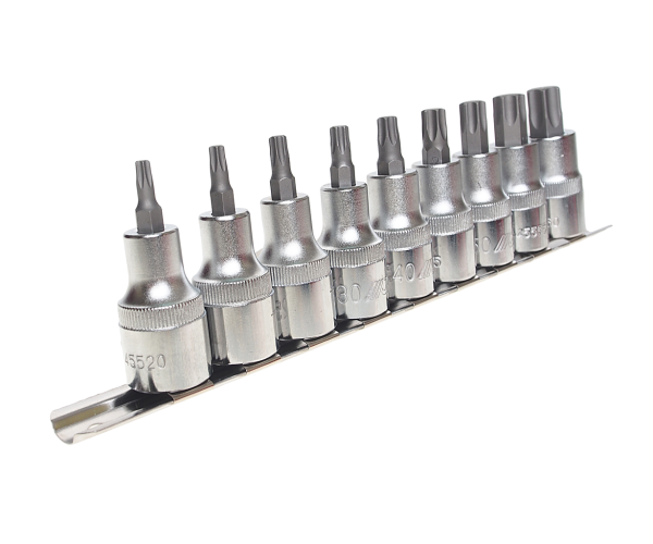 Набор бит-головок JTC-H409T (1/2", TORX, T20-T60, 9 предметов)