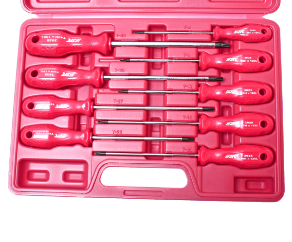 Набор отверток TORX JTC-3925 (T8Нх100 мм-Т40Hх150 мм, 9 предметов)