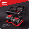 Аккумуляторный шуруповерт MIGHTY SEVEN DS-202AP, ударный, 18 В, 4 предмета, кейс, в комплекте набор бит