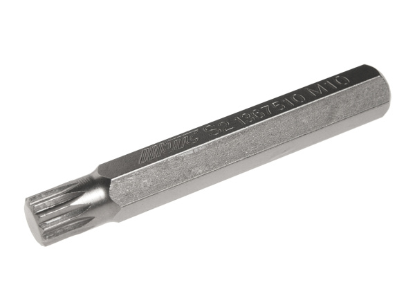 Бита SPLINE удлиненная JTC-1367510 (M10х75 мм, 10 мм, S2)