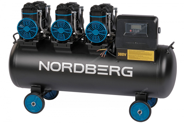 Компрессор безмасляный 380В ресивер 100 л 750 л/мин NORDBERG NCEO100/750