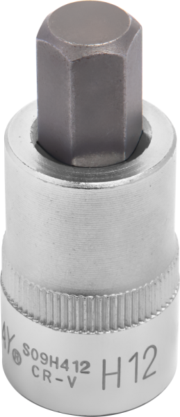 S09H412 Насадка торцевая 1/2"DR с вставкой-битой шестигранной, H12, 55 мм