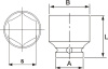 Головка торцевая ударная JTC-443839 (1/2", 39 мм, L=48 мм)