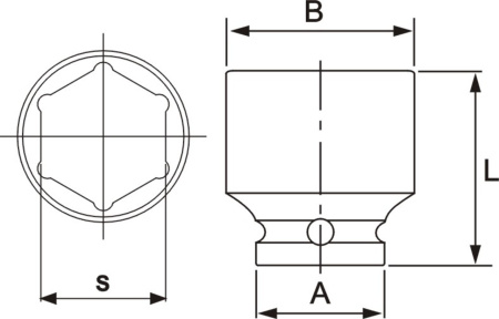 Головка торцевая ударная JTC-443839 (1/2", 39 мм, L=48 мм)
