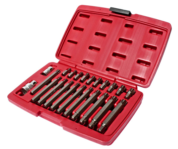 Набор бит RIBE RM5-RM14 JTC-5715 (1/2", 3/8", 2 держателя, 23 предмета в кейсе)